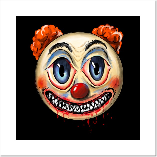 Clown face emoji Wall Art by AMOS_STUDIO